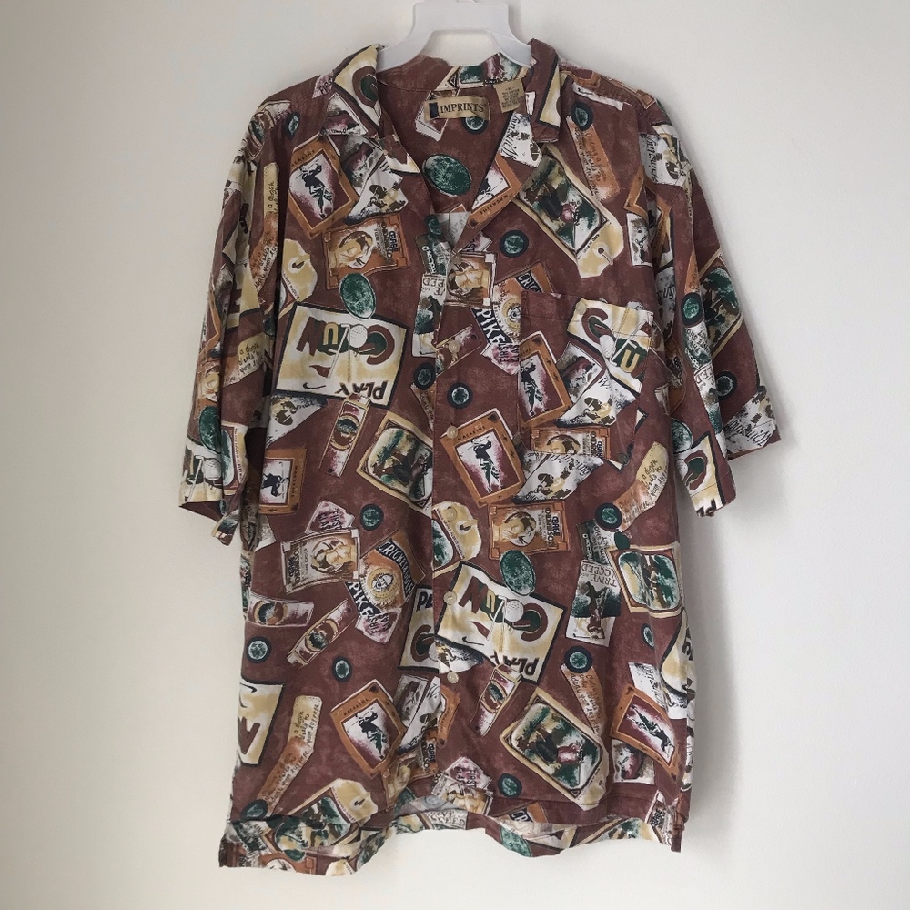 Imprints Printed Button Down Top